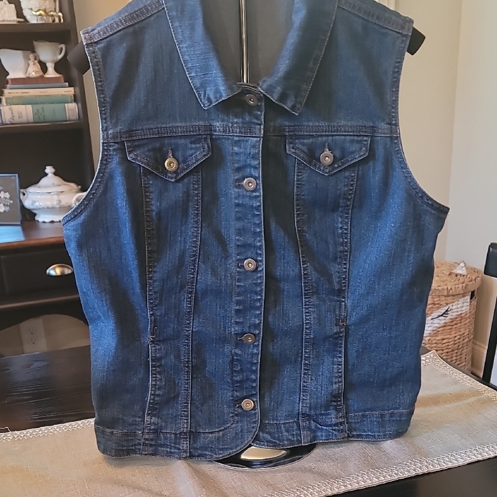 Womens Large Charter Club Jean Vest